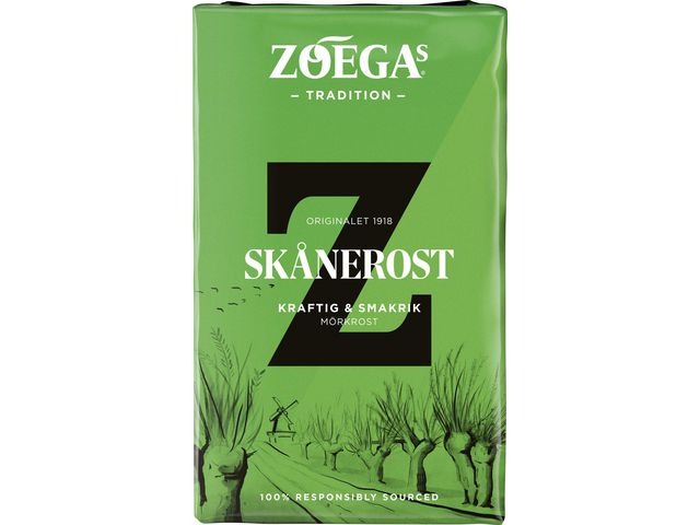 Zoégas Skånerost dark roast ground filter coffee 450g package front