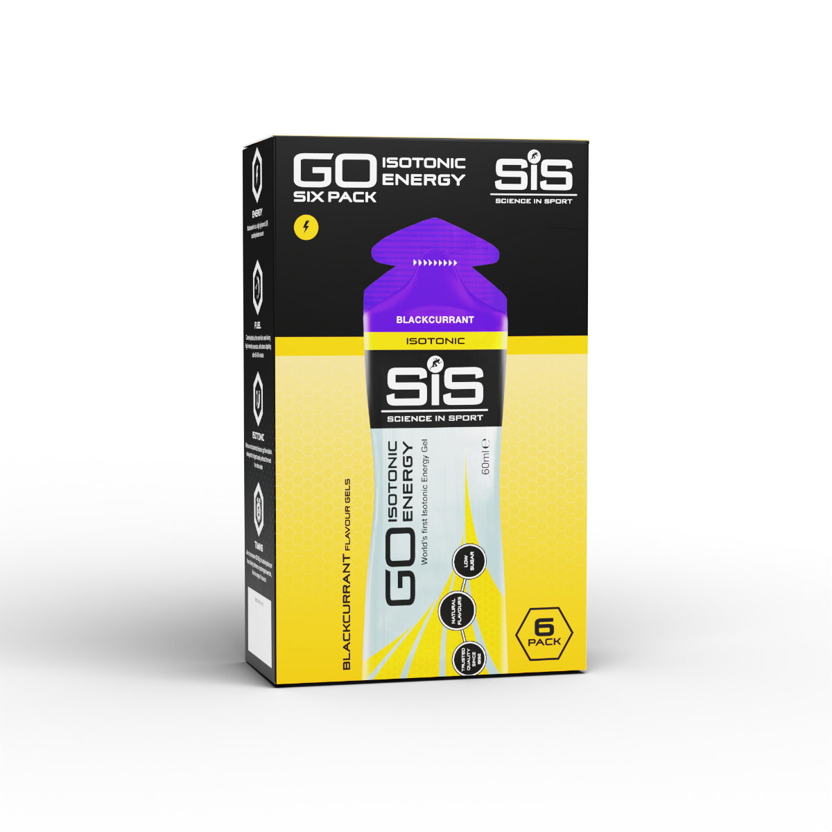 SIS Science in Sport GO Isotonic Energy Gel, Blackcurrant - 6 x 60ml