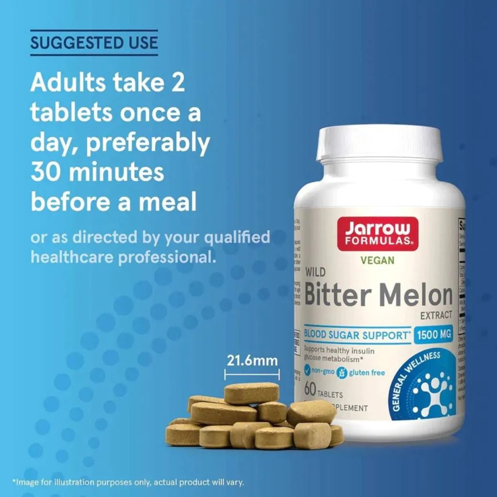 Jarrow Formulas Wild Bitter Melon Extract 1500 mg – 60 Tablets