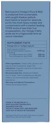 Natroceutics Omega-3 Pure & Wild – 60 Capsules