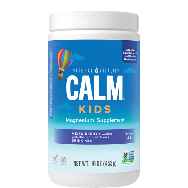 Natural Vitality CALM Magnesium Powder for Kids - Mixed Berry Flavour.