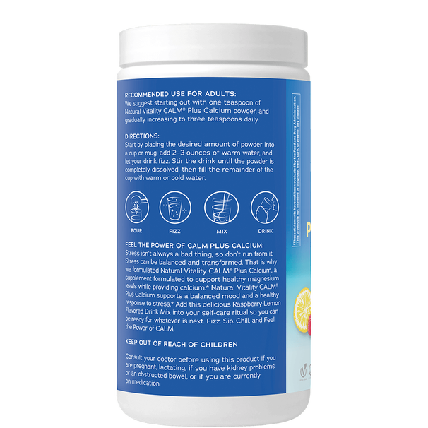 MAGNESIUM PLUS CALCIUM POWDER, RASPBERRY LEMON FLAVOUR