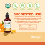 How to Use: MaryRuth’s Organic Vitamin C liquid drops dropper serving orange vanilla flavour 120ml quantity