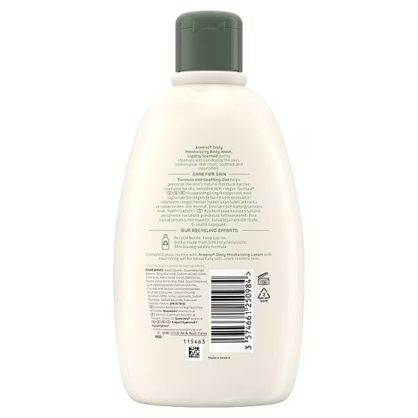 Aveeno daily moisturising body wash barcode bottle 500ml