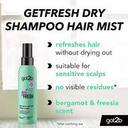 got2b Get Fresh Dry Shampoo Mist spray bottle bergamot and freesia fragrance 150ml ingredients and product information