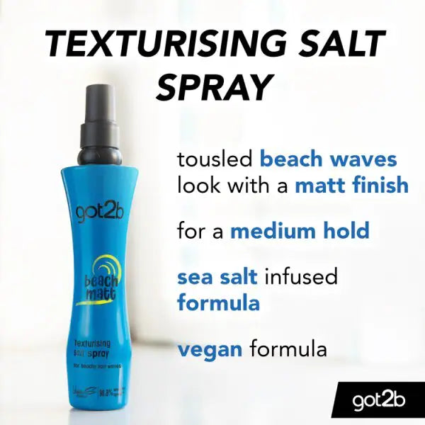 got2b Beach Matt Texturising Salt Spray bottle 200ml ingredients and product information
