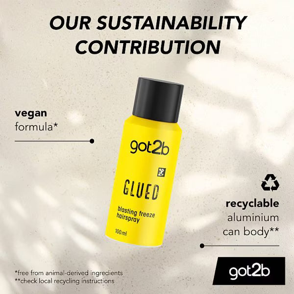 got2b Glued Blasting Freeze Hairspray, aerosol can packaging, citrus fragrance, 100ml, ingredients information