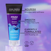 John Frieda Frizz Ease Dream Curls rosehip oil no flavour sulphate-free shampoo 75ml tube product information