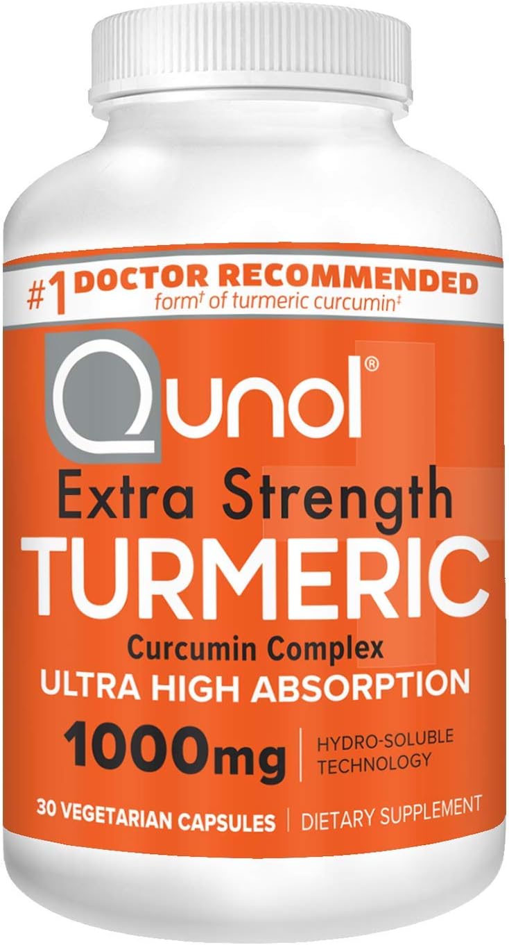 Qunol Extra Strength Turmeric Curcumin Complex – 1000 mg (30 Vegetarian Capsules)
