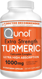Qunol Extra Strength Turmeric Curcumin Complex – 1000 mg (30 Vegetarian Capsules)