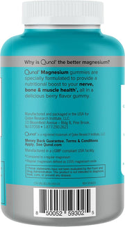 Qunol Magnesium Gummies – 200 mg Berry Flavor (60 Gummies)