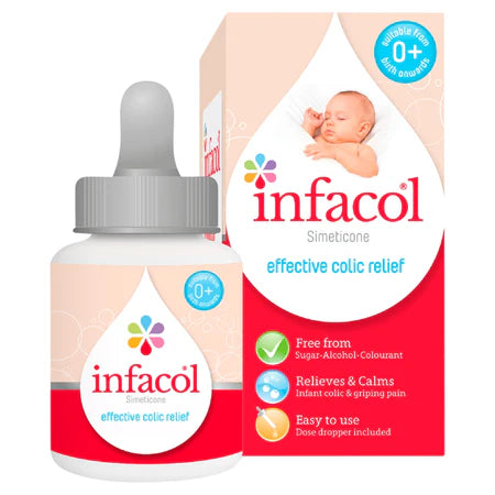 Infacol Simeticone Oral Suspension – 55ml bottle dropper with box.