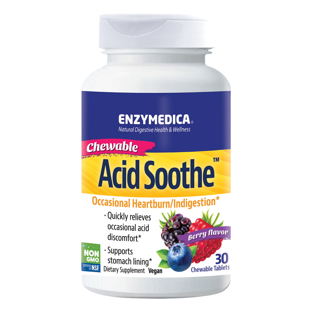 Enzymedica Acid Soothe Chewable Berry 30 Capsules,