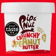 Front image: Pip and Nut crunchy peanut butter spread tub 1kg single pack