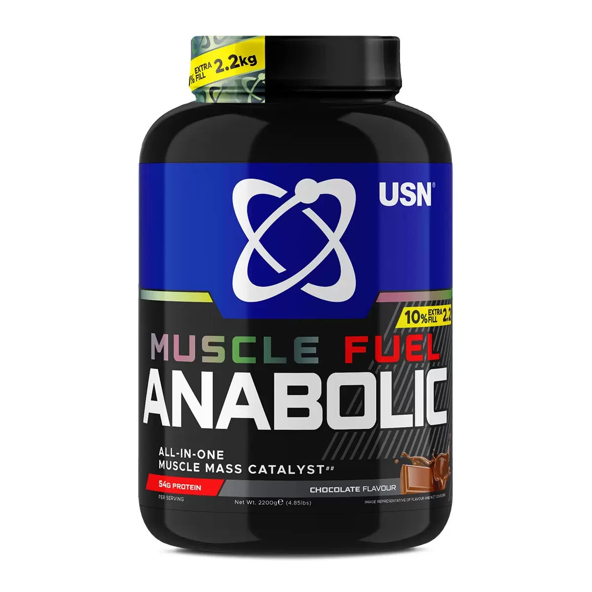 USN Muscle Fuel Anabolic 2.2kg tub, Chocolate flavour.
