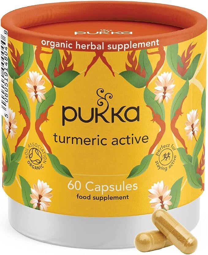 PUKKA Turmeric Active Organic Herbal Supplement 60 Capsules