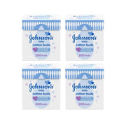 Johnson's Baby Cotton Buds pack of 4 x 200 count pure cotton buds packaging