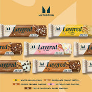 MyProtein Layered Protein Bar Variety Pack assorted flavours 12 x 60g bars