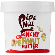 Front image: Pip and Nut crunchy peanut butter spread tub 1kg single pack