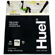 Huel Black Edition Vanilla nutritionally complete meal powder pouch front packaging 2.7kg