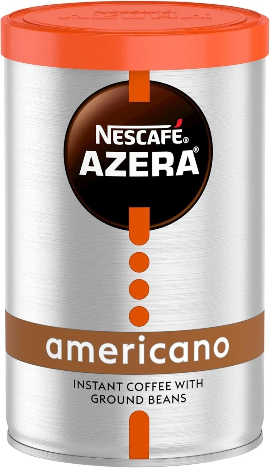 NESCAFÉ Azera Americano instant coffee with ground beans tins 75g packaging front