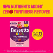 Bassetts Kids Multivitamins Strawberry Flavour Gummies 3-6 Years 30 Count