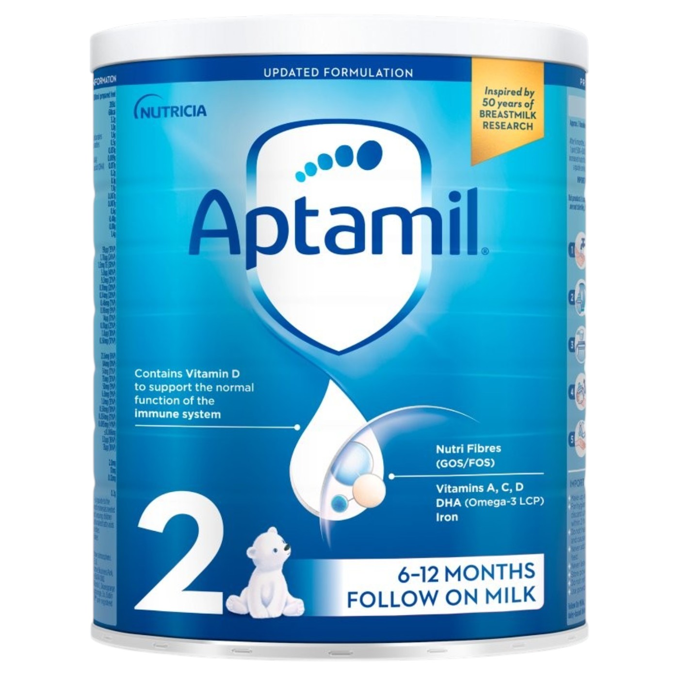 Front image: Aptamil Follow On Milk Powder Stage 2 baby formula 700g pack 6-12 months