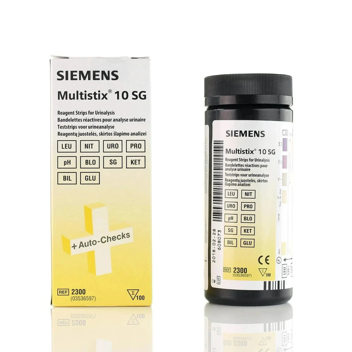 Siemens Multistix 10 SG Urine Test Strips - 100 Strips for Wellness Tracking