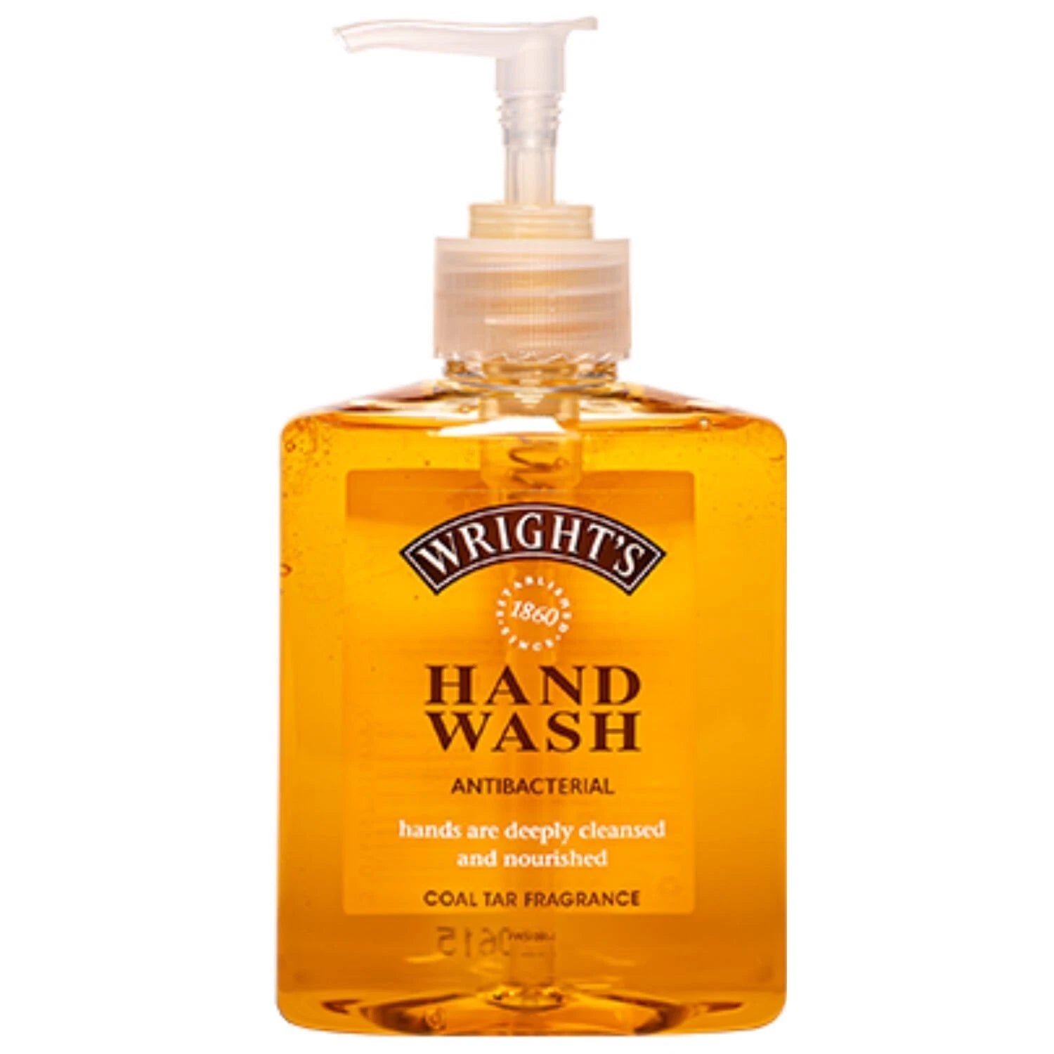 Wright's Antibacterial Hand Wash, pump bottle packaging, Coal Tar fragrance, 250ml