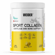 Weider Sport Collagen supplement container with lemon flavor on a white background