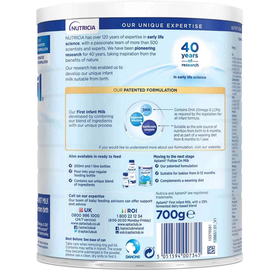 Barcode image: Aptamil baby formula powder 800g retail barcode packaging