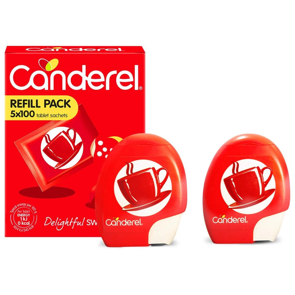 Canderel Sucralose Sweetener Tablets Dispensers & Refill Pack - 1300 Count