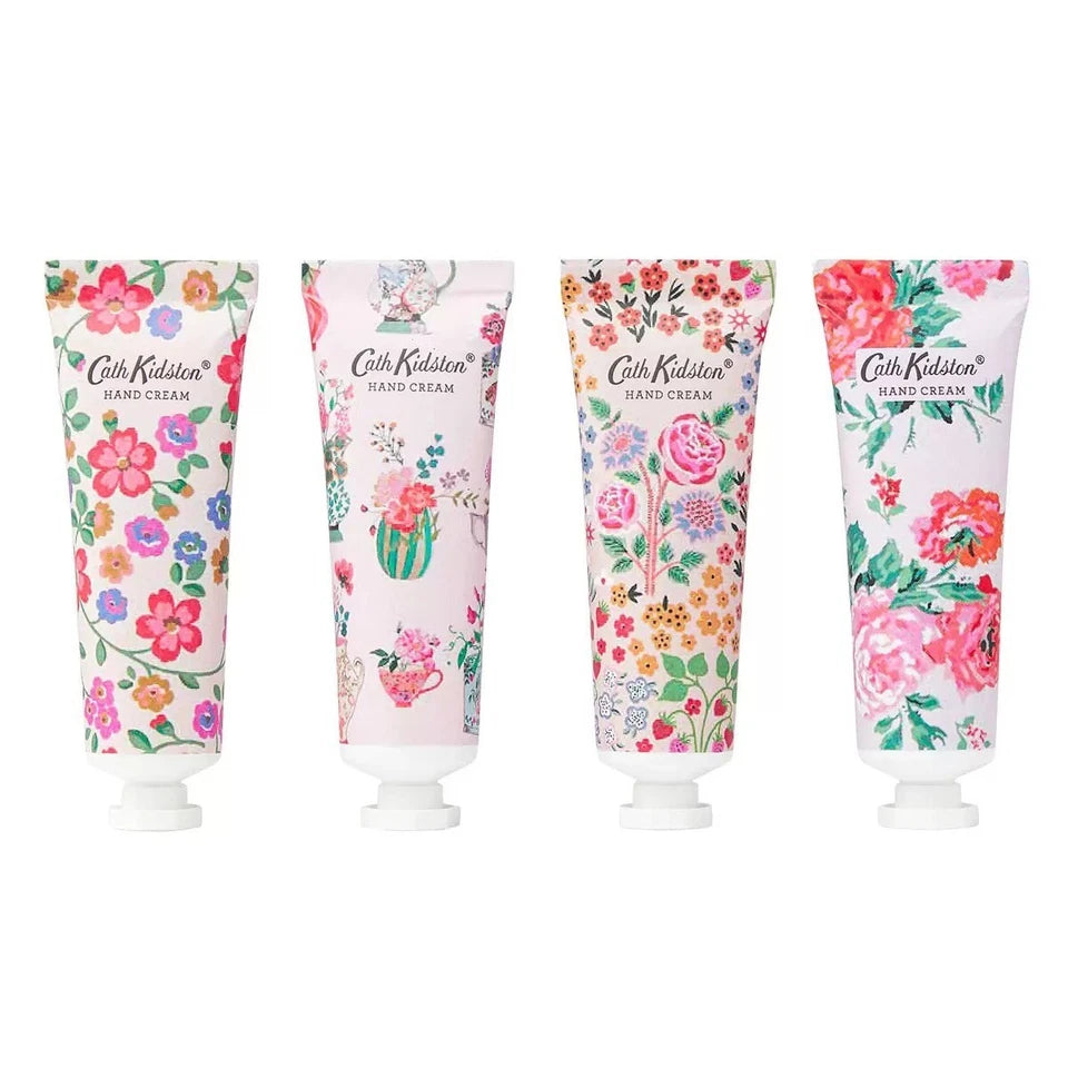 Cath Kidston Hand Cream Gift Set, squeeze tube packaging, assorted fragrances, 8 x 30ml,