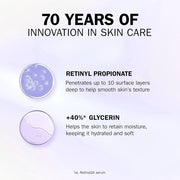 Olay Retinol24 Serum packaging showing ingredients and details.