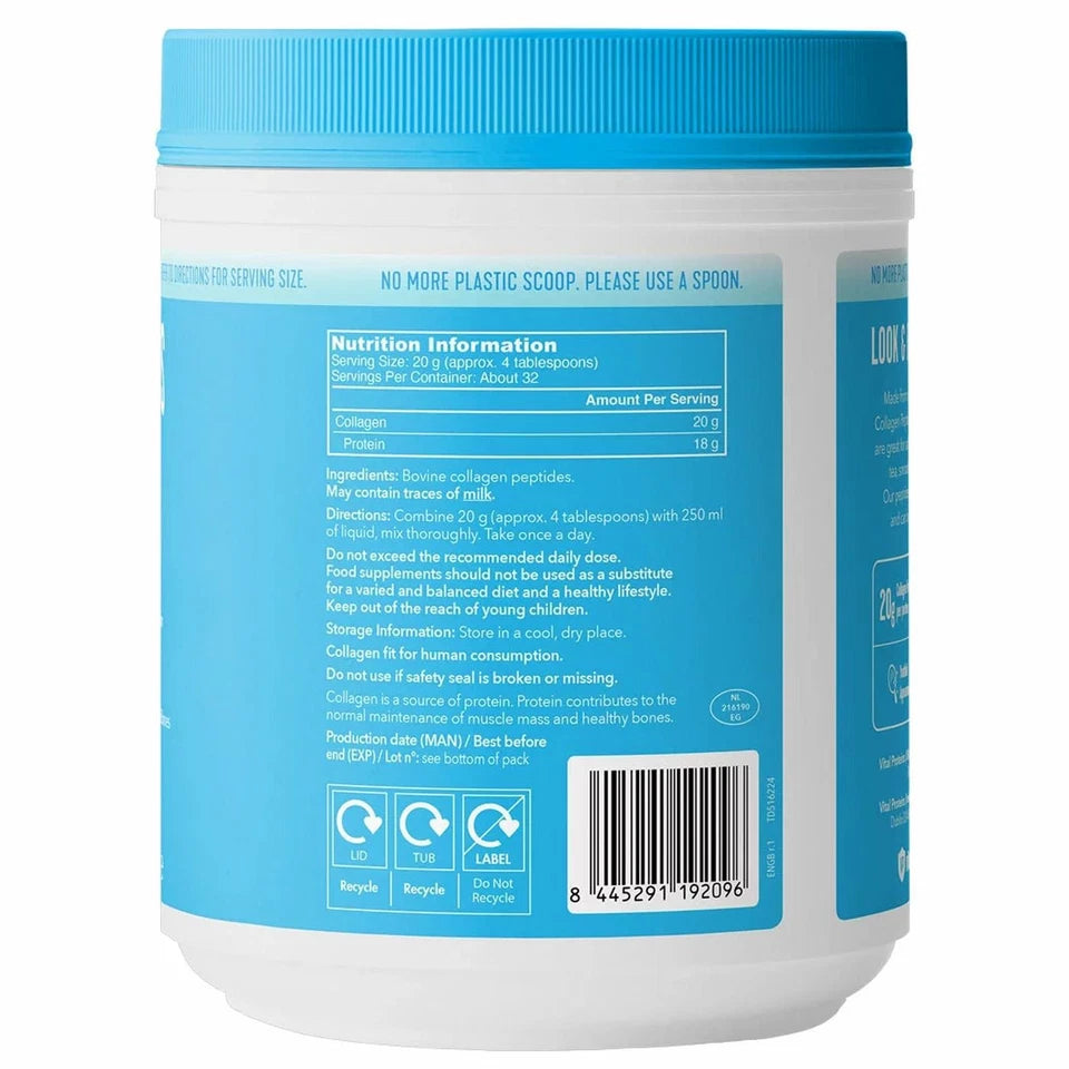 Barcode image: Vital Proteins Collagen Peptides powder unflavoured tub 650g barcode