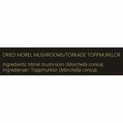 Ingredients image: Grace of Earth dried morel mushrooms ingredients packaging 70g