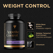 Ingredients image: Trec Nutrition Appetite Control supplement facts ingredients bottle 90 count