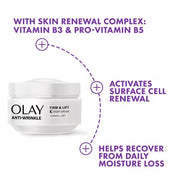 Olay Regenerist Night Cream packaging showing ingredients and details.
