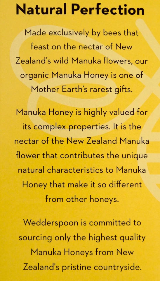 Wedderspoon Organic Manuka Honey Drops with Propolis - 60 Drops