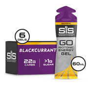 SIS Science in Sport GO Isotonic Energy Gel, Blackcurrant - 6 x 60ml box.