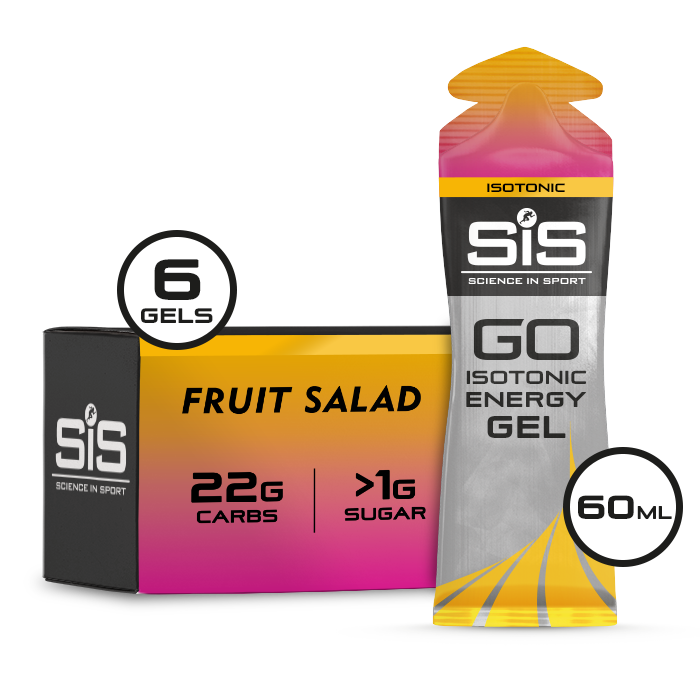 SIS Science in Sport GO Isotonic Energy Gel Fruit Salad, 6-pack.