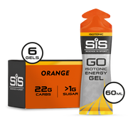 SIS Science in Sport GO Isotonic Energy Gel Orange, 6-pack.