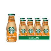 Starbucks Frappuccino caramel iced coffee glass bottles pack 8 x 250ml