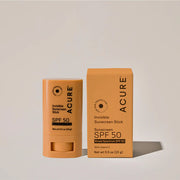 Acure Invisible Sunscreen Stick SPF 50 face body sunscreen stick & box 15g
