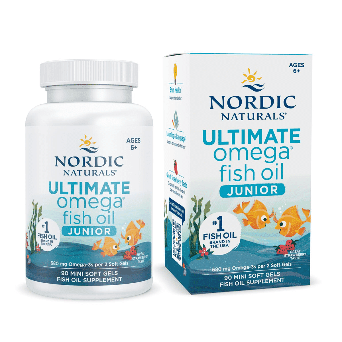 Nordic Naturals Ultimate Omega-3 Junior - 680mg Omega-3 Strawberry - 90 Softgels
