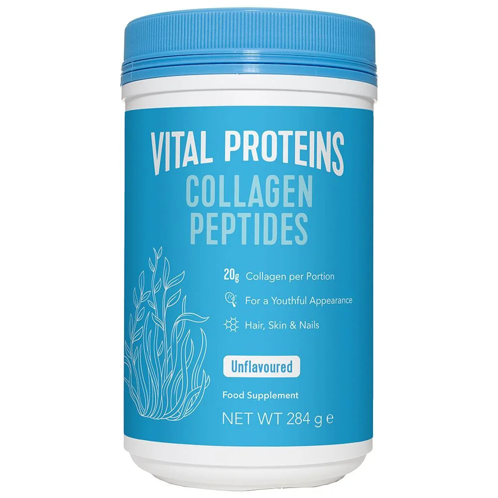 Front image: Vital Proteins Collagen Peptides powder unflavoured tub 284g