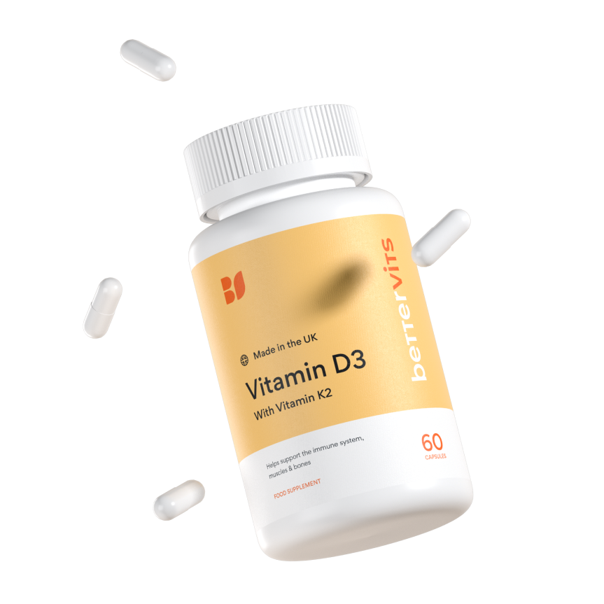 BetterVits Vitamin D3 & K2 60 capsules