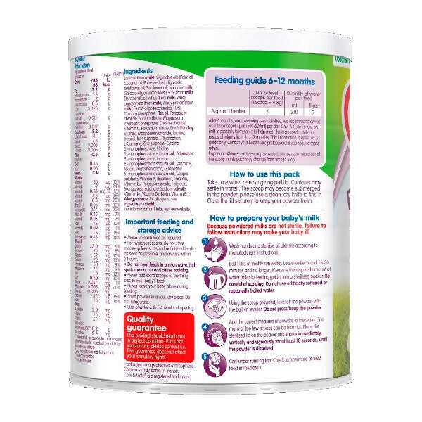 How to Use: Cow and Gate baby formula 700g preparation bottle mixing instructions