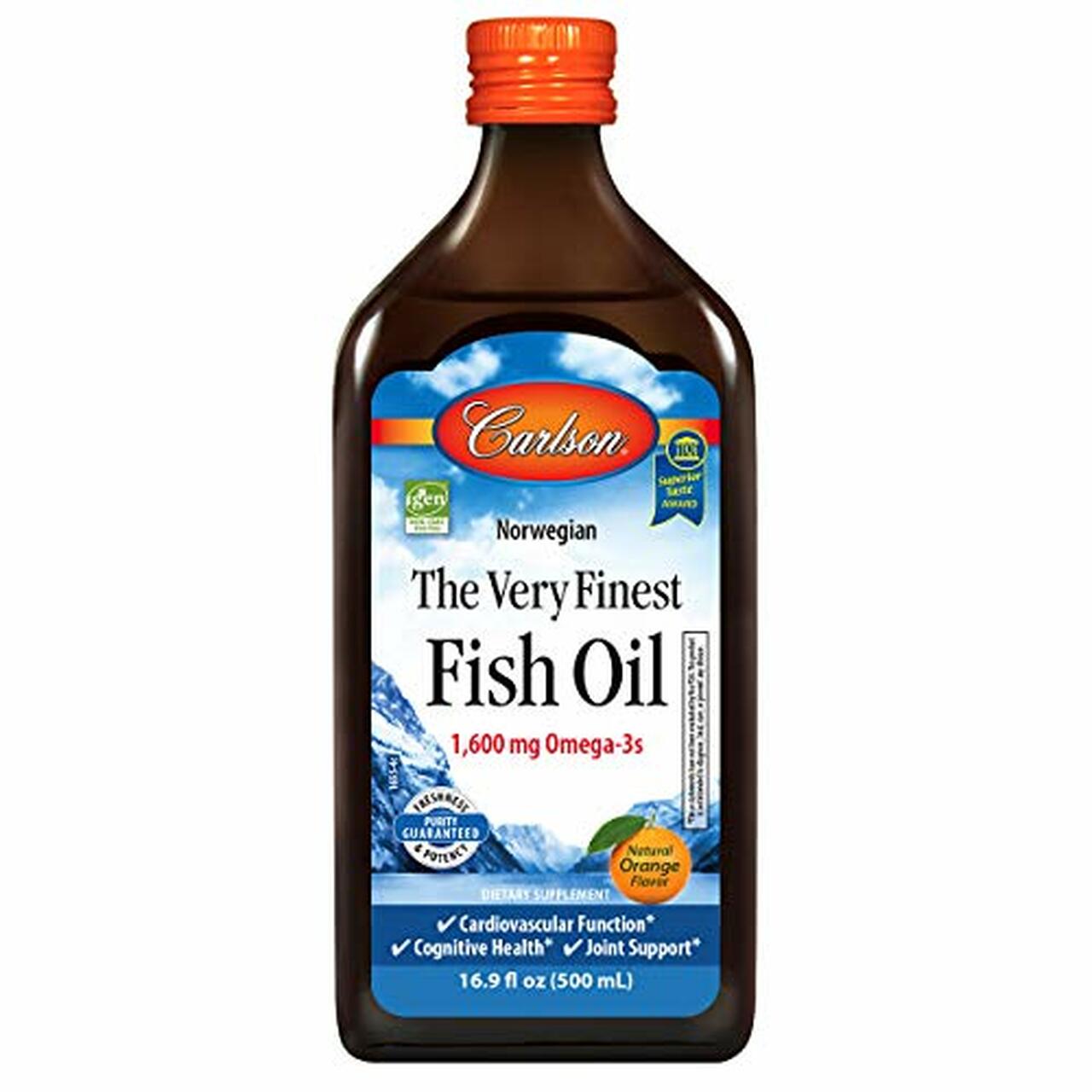 Carlson Labs The Very Finest Fish Oil, 1600mg, Orange Flavour, 500ml