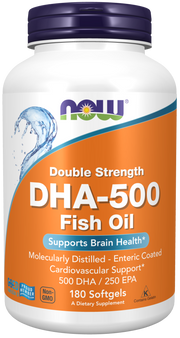 NOW Foods DHA-500/250 EPA Fish Oil, Double Strength, Softgels